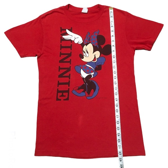 Minnie Mouse Short Sleeve T Shirt Red Size Large Vintage CHED - Picture 5 of 13